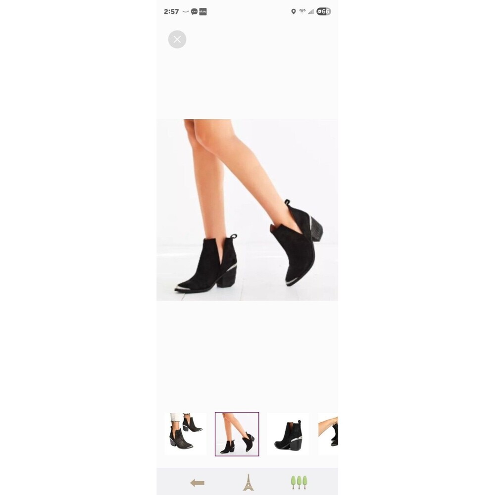 JEFFREY CAMPBELL Cromwell Black Suede Snake Boots Black Women’s Size 7.5